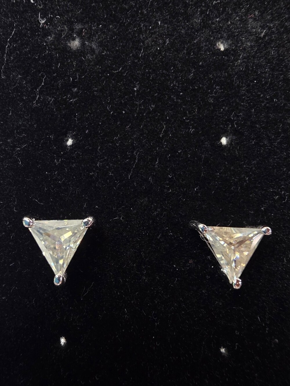 Moissanite Trillium cut Earrings